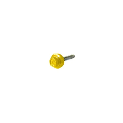 Кровельный саморез Rizzel 4,8x19 RAL 1018 сверло №2, 400 шт 00000346553