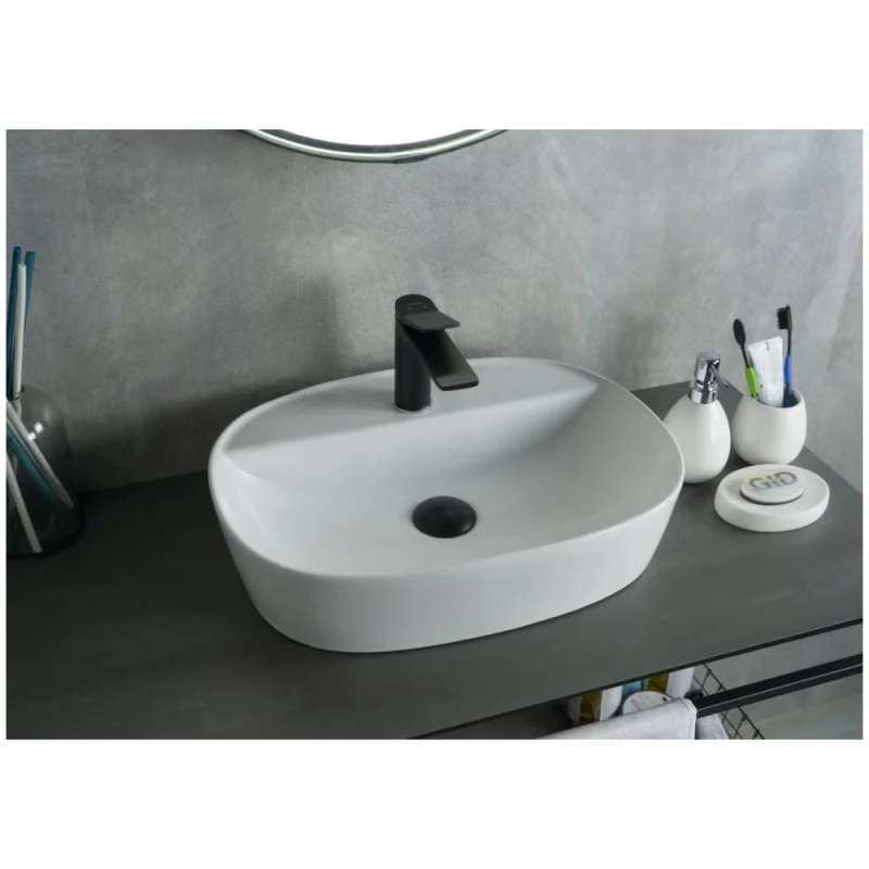 Раковина накладная Gid N9045 белая 50x38x12 51166