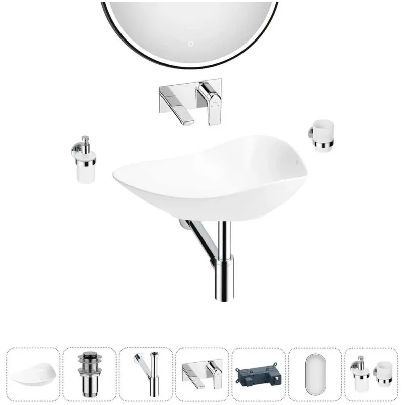 Набор Wellsee 6 в 1 Nexus Flex накладная раковина 60x42 см 20218647R