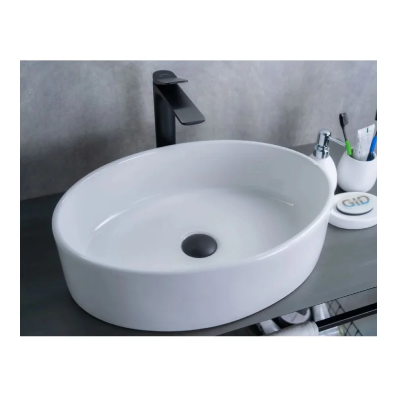 Раковина накладная Gid N9012 белая 50x36x14 51106