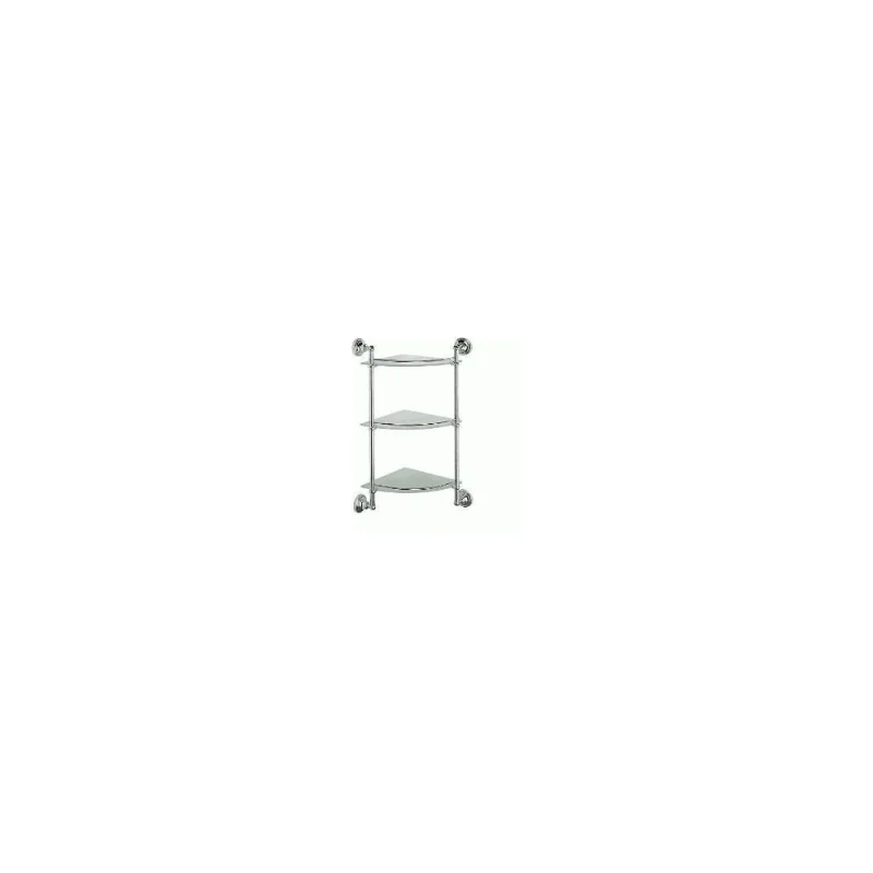 Угловая полка LEDEME 25x25 см, 3-ярусная, стекло L1407-3 896411