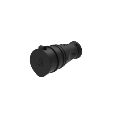 Розетка одинарная Systeme Electric MultiSet с заземлением 16 А 250 В IP44 с крышкой черная (MST4002BK)