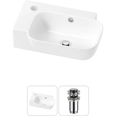 Комплект Wellsee 2 в 1 Lavinia Boho Bathroom Sink накладная/подвесная раковина 40x24 см 20216385R