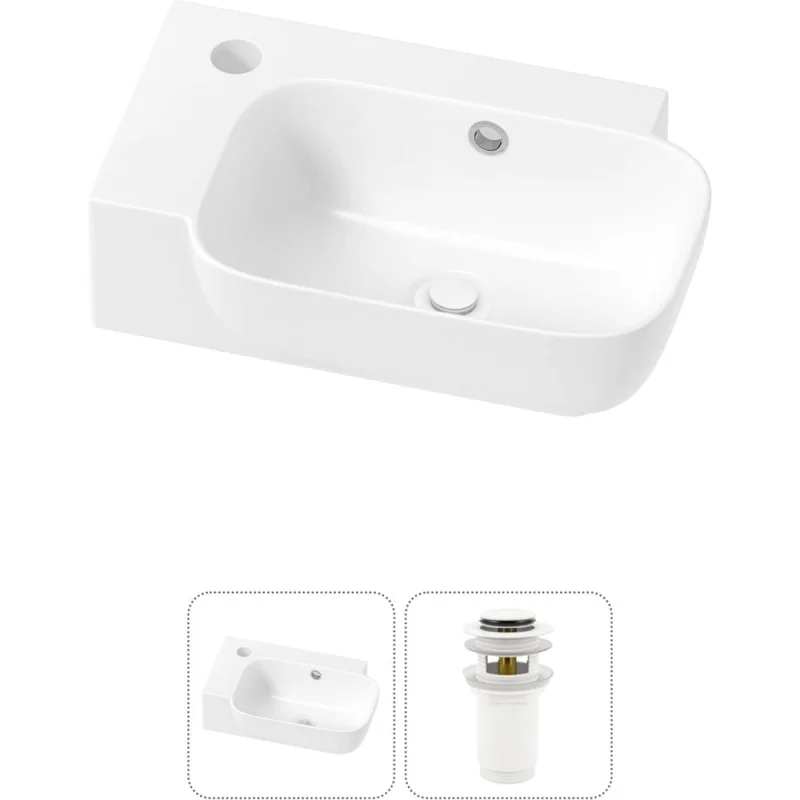 Комплект Wellsee 2 в 1 Lavinia Boho Bathroom Sink накладная/подвесная раковина 40x24 см 20216388R