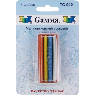 Мел портновский Gamma восковой, 4 шт., ассорти TC-040 116765