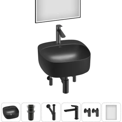 Набор Wellsee 6 в 1 Ideal накладная раковина 42x42 см 20218692R