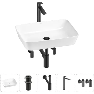 Набор Wellsee 5 в 1 Cromulent накладная раковина 56x40 см 20213575R