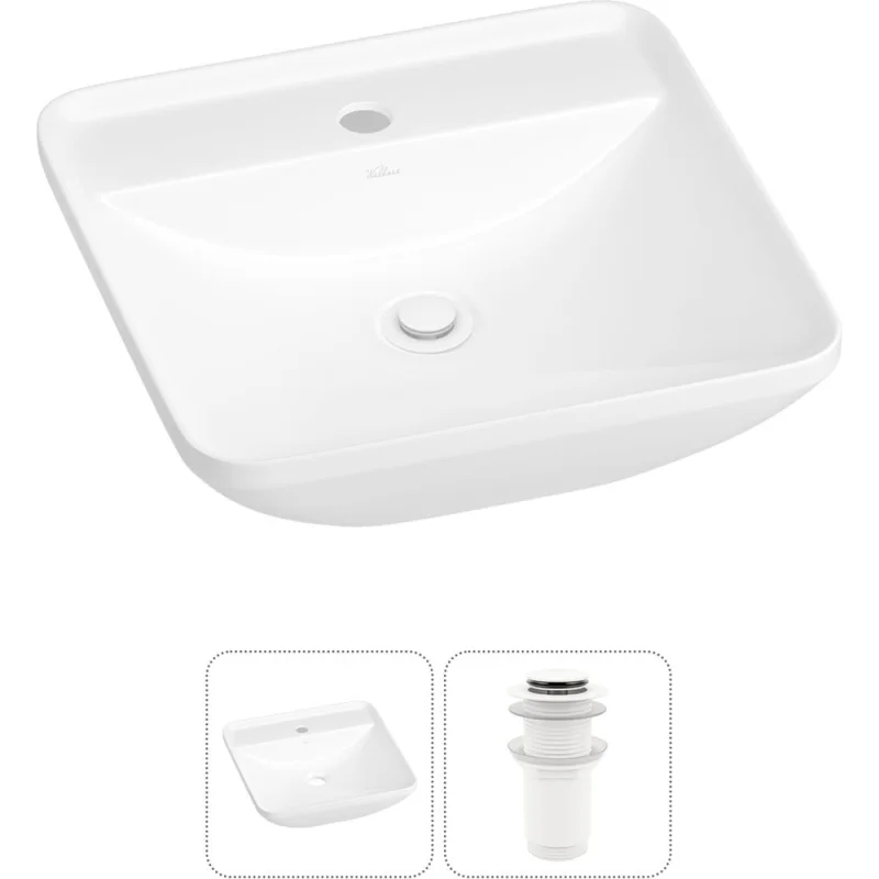Набор Wellsee 2 в 1 Cute Twin S накладная раковина 43x43 см 20213357R