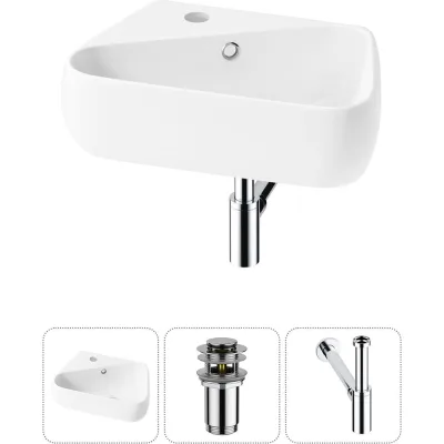 Комплект Wellsee 3 в 1 Lavinia Boho Bathroom Sink накладная/подвесная раковина 44x27 см 20216585R