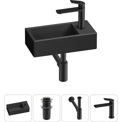 Комплект Wellsee 4 в 1 Lavinia Boho Bathroom Sink накладная/подвесная раковина 40x20 см 20215988R