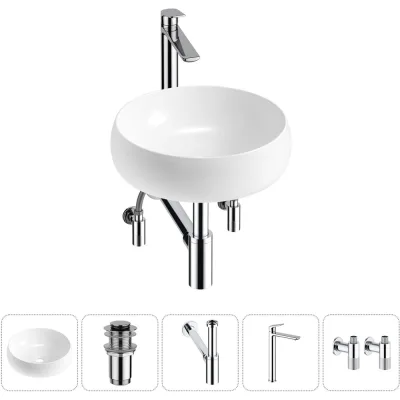 Комплект Wellsee 5 в 1 Lavinia Boho Bathroom Sink накладная раковина 40x40 см 20215059R