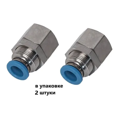 Фитинг пневматический NBPT PMF 6-01-R 2шт. арт. 802776