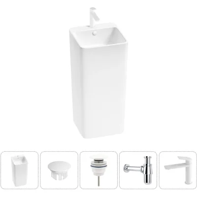 Набор Wellsee 5 в 1 Callipy Art напольная раковина 40x40x85 см 20217269R