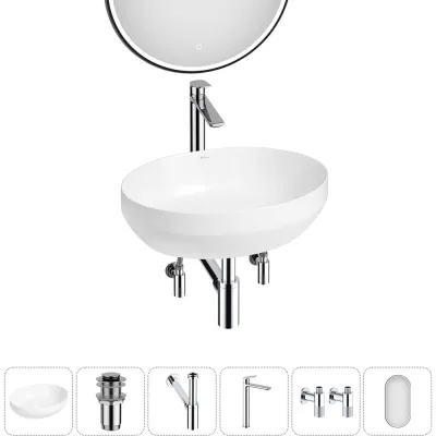 Набор Wellsee 6 в 1 Air Gap R накладная раковина 50x36 см 20218863R