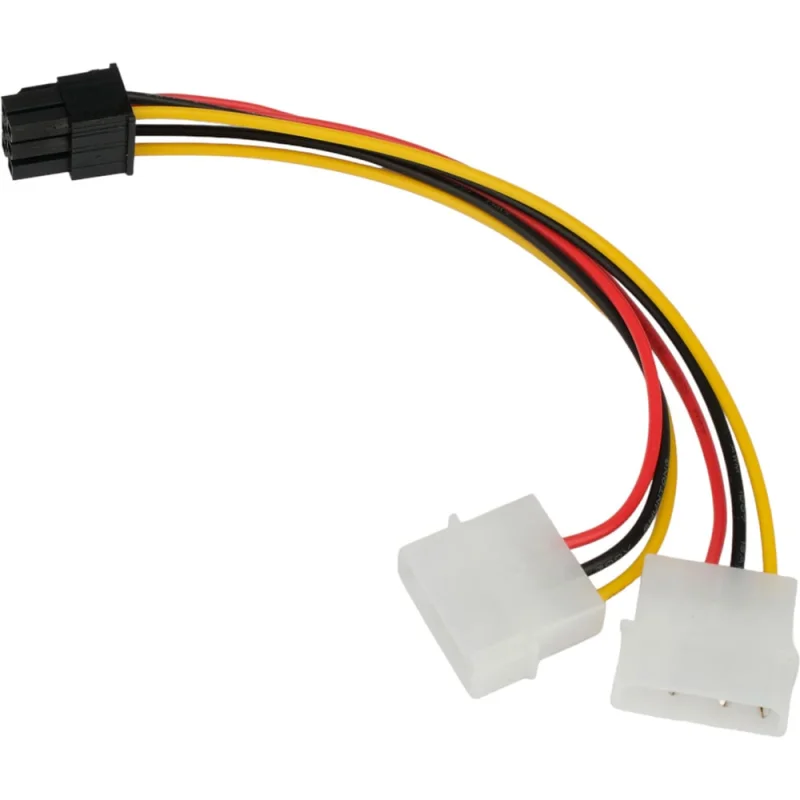 Кабель питания Cablexpert, molex/pcie 6pin, 15см, пакет, CC-PSU-63-15CM