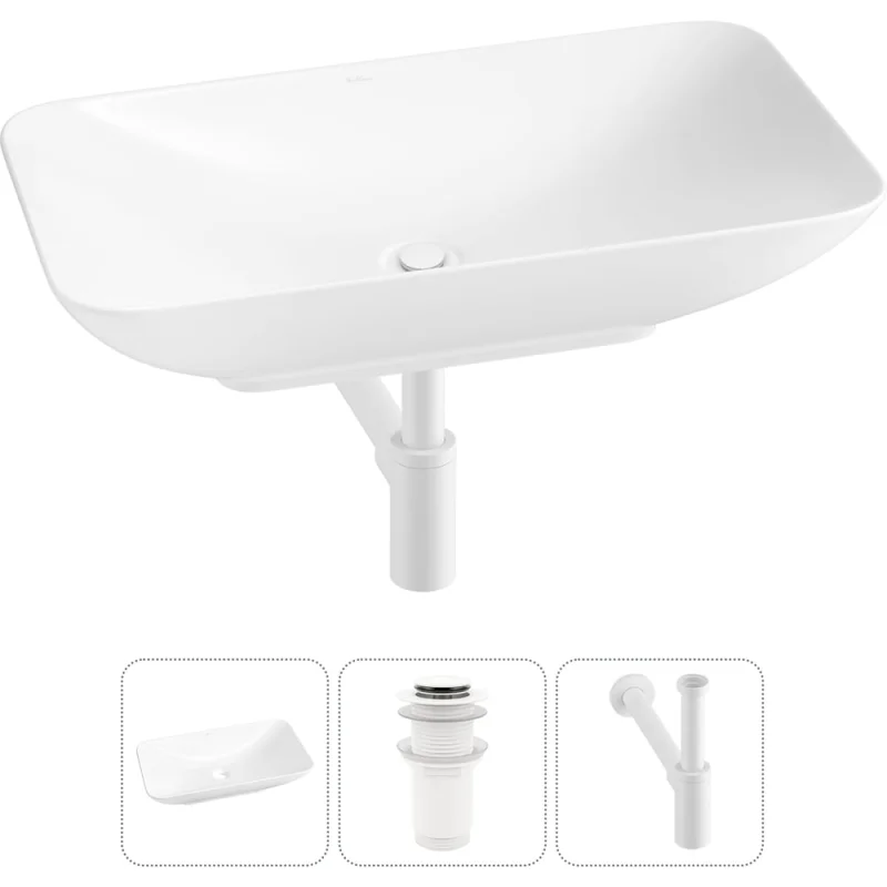 Набор Wellsee 3 в 1 Demure накладная раковина 60x36 см 20214590R