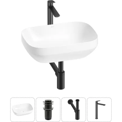 Набор Wellsee 4 в 1 Air Gap S накладная раковина 50x35 см 20212414R