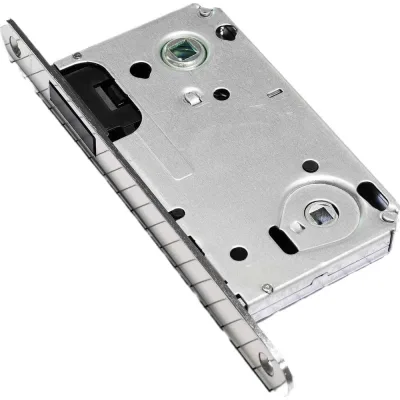 Корпус замка с магнитной защелкой Doorlock DL442M/WC/50/90/18/SN, матовый никель, WC, бэксет 50 мм, межосевое расстояние 90 мм 75304