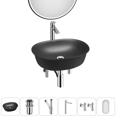 Набор Wellsee 6 в 1 Brillant iCon накладная раковина 50x40 см 20218731R