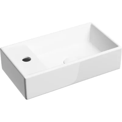 Умывальник подвесной прямоугольный Ceramicanova Element чаша справа, отверстие под смеситель слева, 407х217х100 мм CN6051R