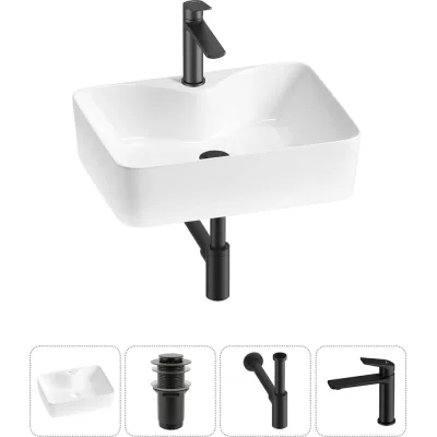 Комплект Wellsee 4 в 1 Lavinia Boho Bathroom Sink накладная раковина 48x37 см 20215264R