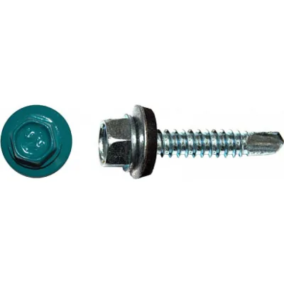Саморез КРЕП-КОМП кровельный 4,8x51 RAL5021, синяя вода К (100шт) ск515021кф