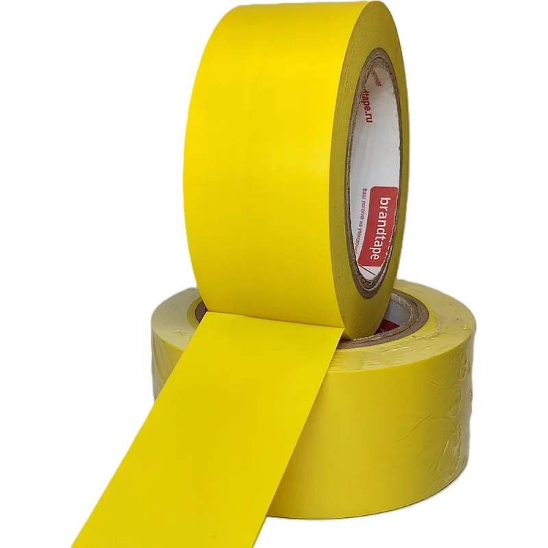 Разметочная клейкая лента Brandtape желтая 50мм_33м 4631178853844
