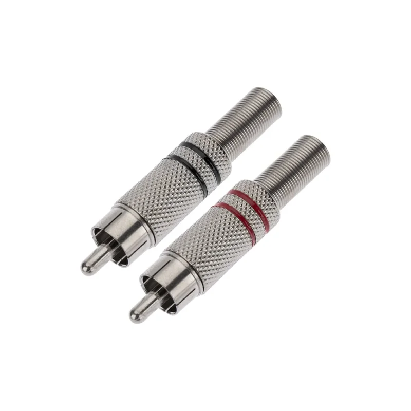 Разъем штекер RCA PROCONNECT металл пайка черный/красный 100 шт 14-0405-4