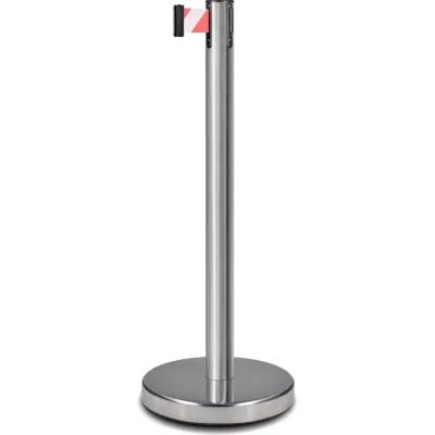 Стойка ограждения RUSBARRIER с лентой 5 м BSLN-227625 red/white