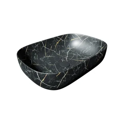 Раковина накладная для ванной Teymi Solli 60 artceramic черный мрамор T50399 ЦБ-00269469