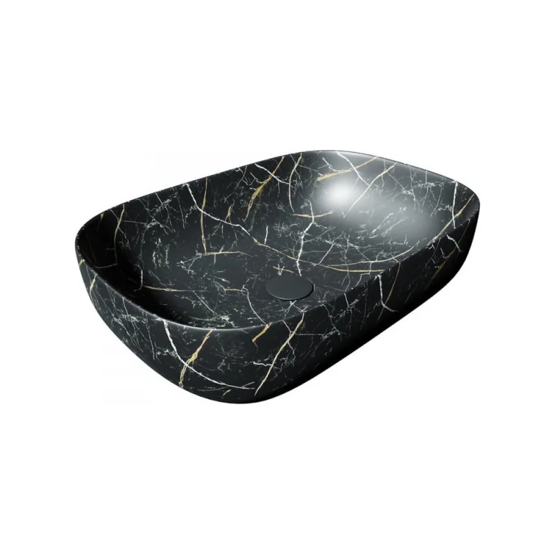 Раковина накладная для ванной Teymi Solli 60 artceramic черный мрамор T50399 ЦБ-00269469