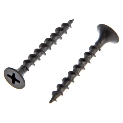 Саморез для ГКЛ STEELREX крупная резьба, оксид, 4,8x127 мм, 75 шт. 0103048127B300007516