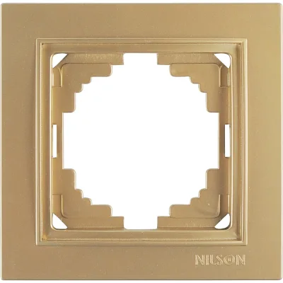 1-местная рамка Nilson THOR Metallic, золото 27150091