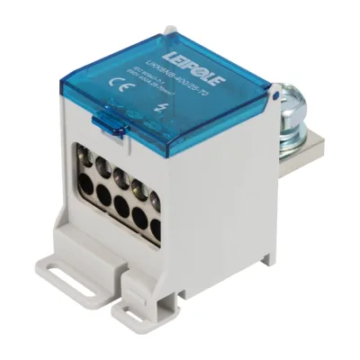 Распределительный блок (коробка) Leipole 400А, 690В, на DIN-рейку UKK6NB-400/25-70/10x16 5012.110