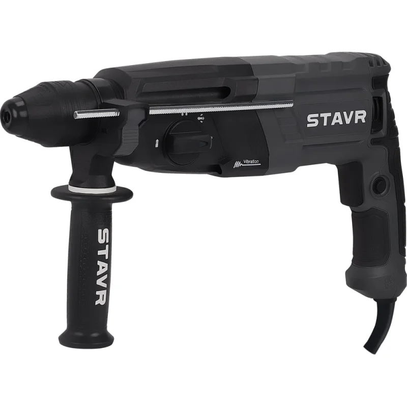 Перфоратор СТАВР SDS-PLUS, 30мм, горизонт, 1100Вт, Stavr SBH 1100-30AV, 3 режима, AVS, 3.2Дж, 0-1000об/мин, 0-5200уд/мин, кабель 3м (набор осн, кейс) 9030300314