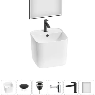Набор Wellsee 6 в 1 M1 Limited Edition подвесная раковина 45x42 см 20219073R
