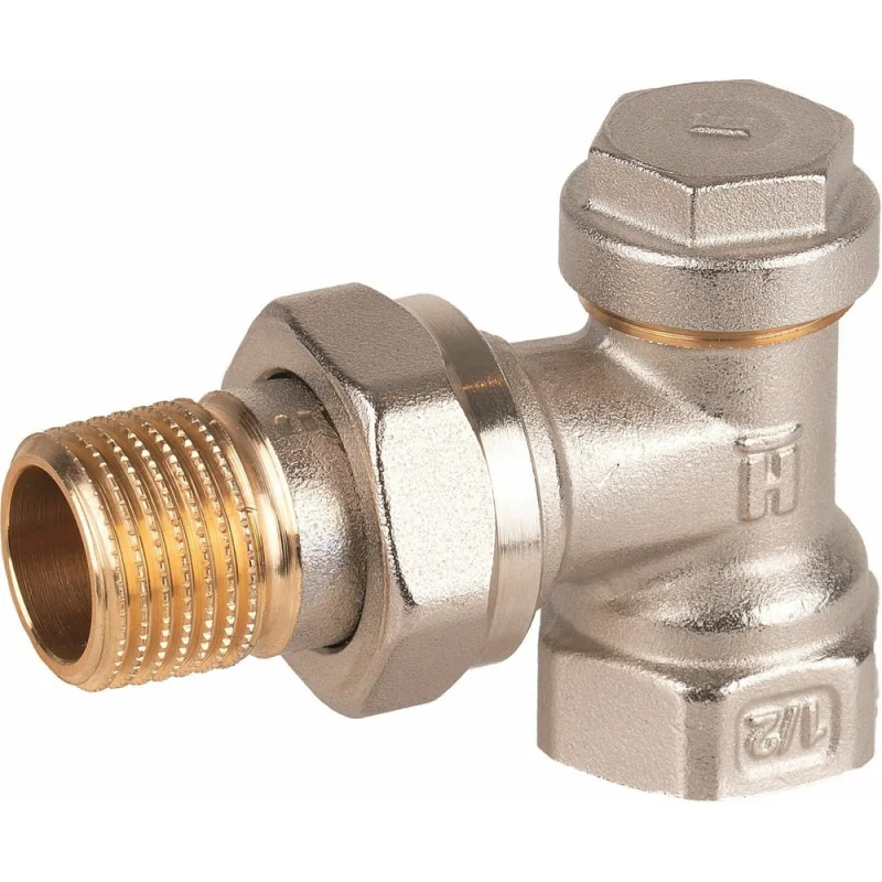 Вентиль для радиатора Honeywell Home 3/4 угловой, нижний, никелированная латунь, конус, Kvs 1.70, PN10, 130С V2420E0020RU