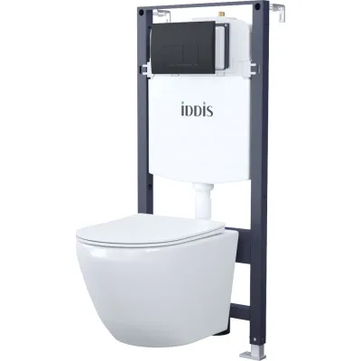 Комплект 3в1 IDDIS подвесной унитаз, инсталляция и клавиша смыва BASBQ02i73