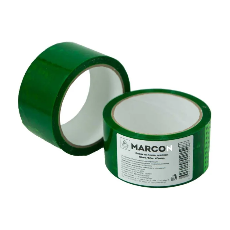 Клейкая лента MARCON зеленая, 50 метров 48.50.З