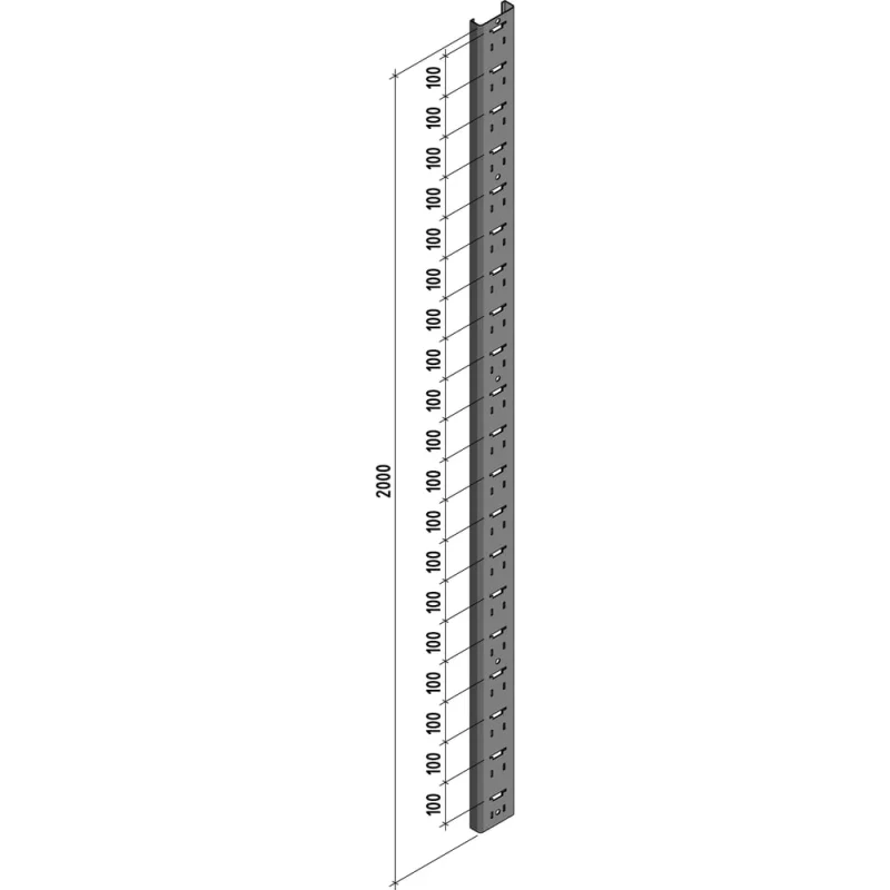 Стойка крепления кронштейна PREFAB 2000 мм SKK-2000-PRF