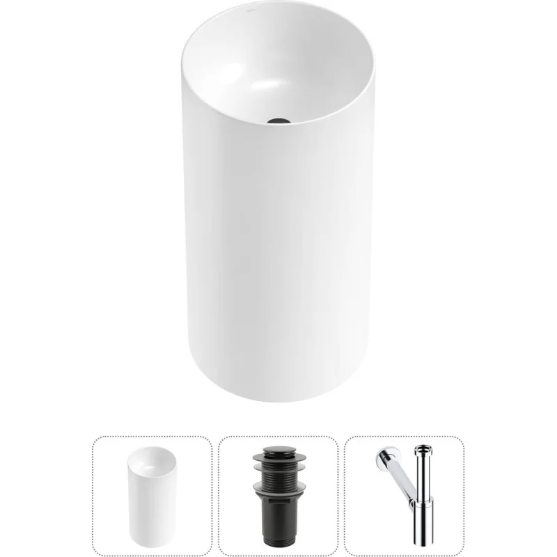 Набор Wellsee 3 в 1 Callipy Art напольная раковина 42x42x84 см 20215541R