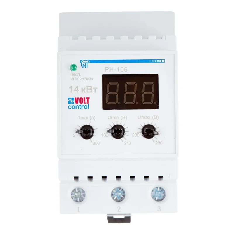 Реле напряжения модульное Новатек РН-106 220 В 60 А тип AC