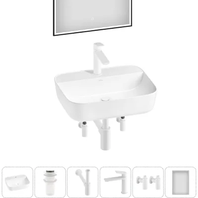 Набор Wellsee 6 в 1 Preen накладная раковина 50x40 см 20218336R