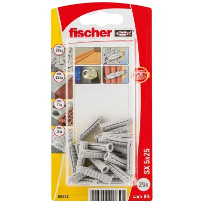 Дюбель fischer распорный 5x25 SX 25 шт. 90882