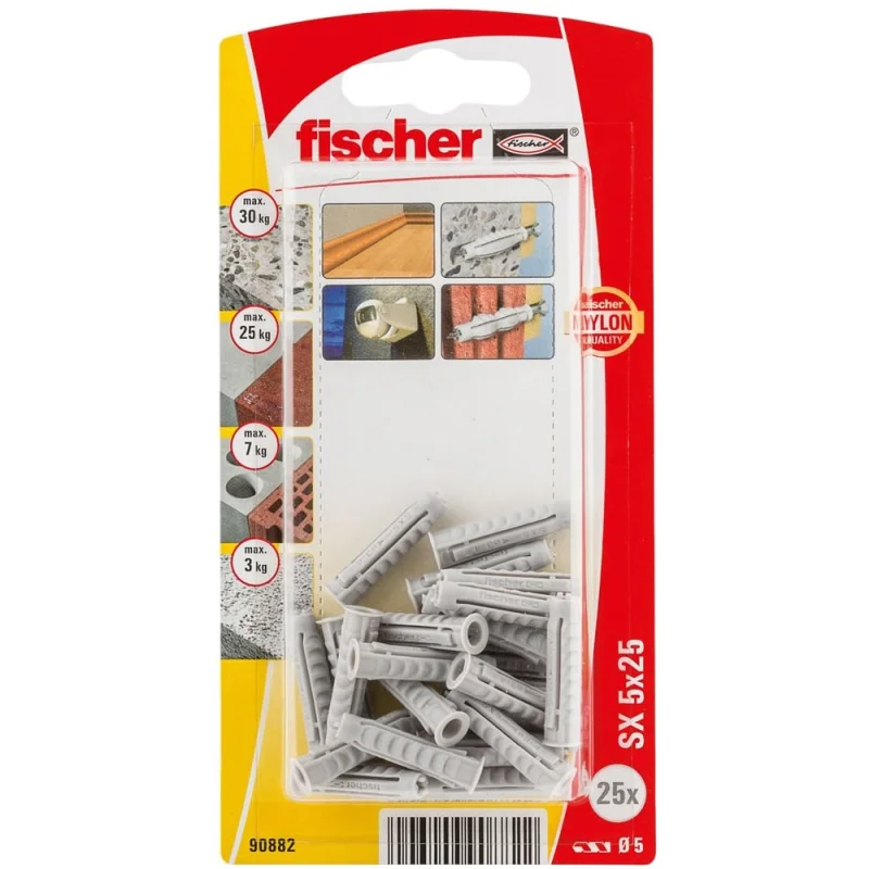 Дюбель fischer распорный 5x25 SX 25 шт. 90882