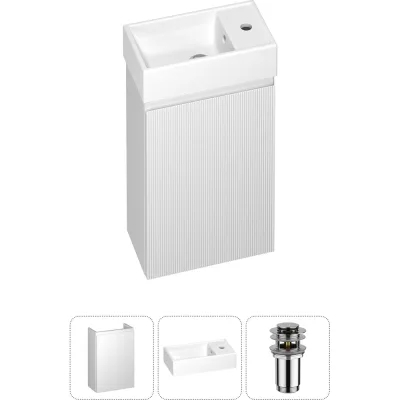 Комплект подвесной тумбы с раковиной для ванной и туалета Wellsee WC Area в наборе 3 в 1 20216821R
