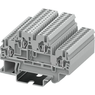 Клемма SUPU TC 2-уровневая, пружинная, 1,5 мм. кв., серая 100 шт TCD1.5-2-GY