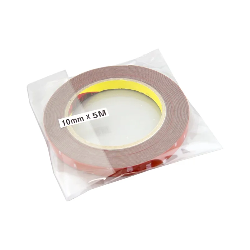 Оригинальный серый двусторонний скотч MTF Light 3M TAPE(ACRYL) 10мм х 5м красная подложка 3M10X500R