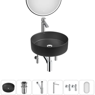 Набор Wellsee 6 в 1 Coax накладная раковина 40x40 см 20218255R