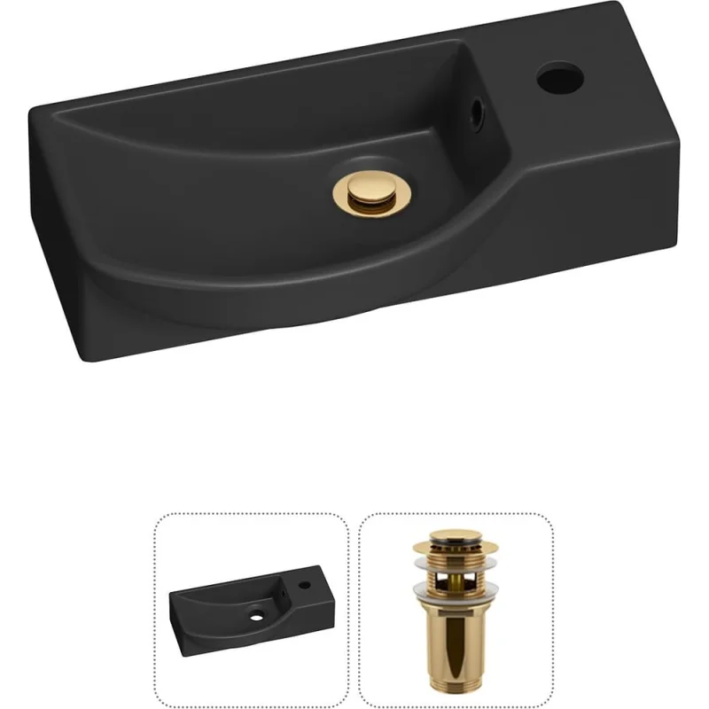 Комплект Wellsee 2 в 1 Lavinia Boho Bathroom Sink накладная/подвесная раковина 45x24 см 20216123R
